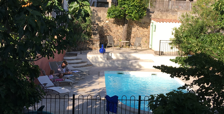 View of Pool from Balcony